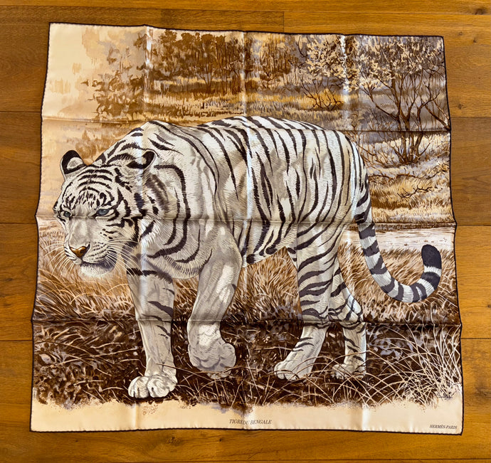 Hermes Silk Scarf Tigre Du Bengale by Robert Dallet