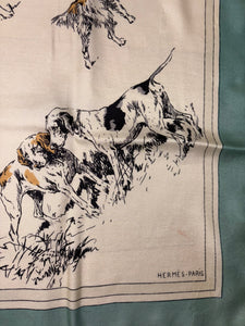 Hermes Silk Scarf «Race de chiens de chasse lI » by Karl Reille.