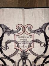 Load image into Gallery viewer, Hermes Cashmere/Silk GM Shawl “L&#39; INSTRUCTION DU ROY EN L&#39;EXERCICE DE MONTER A CHEVAL” by Henri d Origny 140.