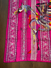 Load image into Gallery viewer, Hermes precious embroidered Silk Shawl “Pegase d’Hermes Au Bloc” 140