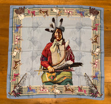 Load image into Gallery viewer, Hermes Cashmere and Silk Scarf “La Pani Shar Pawnee” by Kermit Oliver.