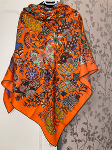 Hermes Cashmere/Silk Shawl “Fleurs et Papillons de Tissus” by Christine Henry 140