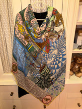 Load image into Gallery viewer, Hermes Cashmere and Silk GM Shawl «La Danse des Amazones» by Edouard Baribeaud 140.