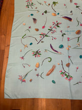 Load image into Gallery viewer, Hermes Cashmere and Silk GM Shawl “Fleurs et Plumes” by Leigh P. Cook 140.