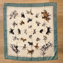 Load image into Gallery viewer, Hermes Silk Scarf «Race de chiens de chasse lI » by Karl Reille.