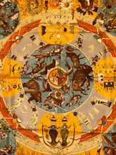 Load image into Gallery viewer, Hermes Silk Twill Scarf “Les Mythologies des Hommes Rouges” by Kermit Oliver.