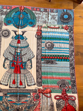 Load image into Gallery viewer, Hermes Cashmere/Silk Shawl “Parures de Samourais” by Aline Honore 140