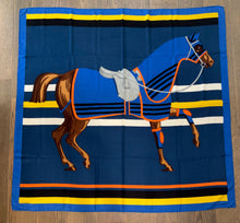 Load image into Gallery viewer, Hermes Cashmere/Silk Shawl “Cheval À La Couverture” by Jacques Eudel 140