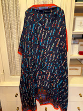 Load image into Gallery viewer, Rare Highly Collectible Hermes Cashmere and Silk GM Shawl “Lettres d’Erevan” by Karen Petrossian 140.