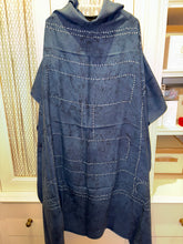 Load image into Gallery viewer, Hermes Indigo Dip Dye Silk GM Shawl “Kachinas” by Kermit Oliver 140