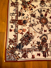 Load image into Gallery viewer, Hermes Cashmere and Silk GM Shawl “Kachinas” by Kermit Oliver 140.