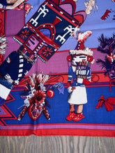 Load image into Gallery viewer, Hermes Cashmere/Silk Shawl “Kachinas” by Kermit Oliver 140