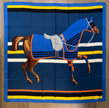 Load image into Gallery viewer, Hermes Cashmere/Silk Shawl “Cheval À La Couverture” by Jacques Eudel 140