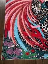 Load image into Gallery viewer, Hermes Cashmere and Silk GM Shawl “Jaguar Quetzal” by Alice Shirley 140.