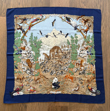 Load image into Gallery viewer, Hermes Cashmere/Silk Scarf “Sichuan” by Robert Dallet.