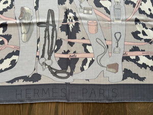 Hermes GM Cashmere Shawl “Monsieur et Madame” by Robert Dallet and Bali Barret 140.