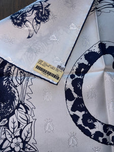 Hermes Silk Twill Jacquard Scarf “Tatouage Jungle Love” by Robert Dallet.