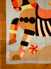 Load image into Gallery viewer, Hermes Cashmere/Silk Shawl “Mon Premier Galop” by Tong Ren 140