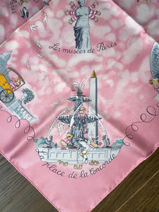 Hermes Silk Twill Scarf “Les Triples” by Nicole Lambert.