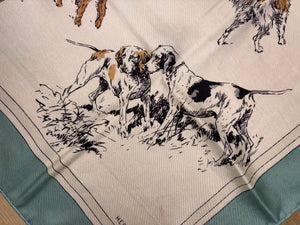 Hermes Silk Scarf «Race de chiens de chasse lI » by Karl Reille.