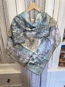 Limited Edition Hermes Silk Twill Scarf “Central Park Conservancy” by Laurence Bourthoumieux (Toutsy).