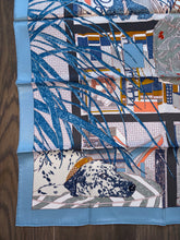 Load image into Gallery viewer, Hermes Vintage Silk Scarf «Rendez-Vous Chez Hermès» by Carine Brancowitz