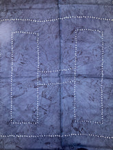 Load image into Gallery viewer, Hermes Indigo Dip Dye Silk GM Shawl “Kachinas” by Kermit Oliver 140