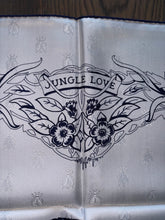 Load image into Gallery viewer, Hermes Silk Twill Jacquard Scarf “Tatouage Jungle Love” by Robert Dallet.