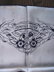 Hermes Silk Twill Jacquard Scarf “Tatouage Jungle Love” by Robert Dallet.