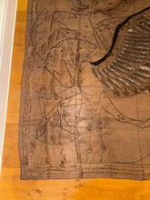 Load image into Gallery viewer, Exceptional beaded Hermès silk chiffon shawl “Le Pegase Lumiere” 140