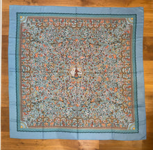 Load image into Gallery viewer, Cashmere/Silk HERMES shawl “Les Jardins D'Armenie” by Karen Petrossian 140.