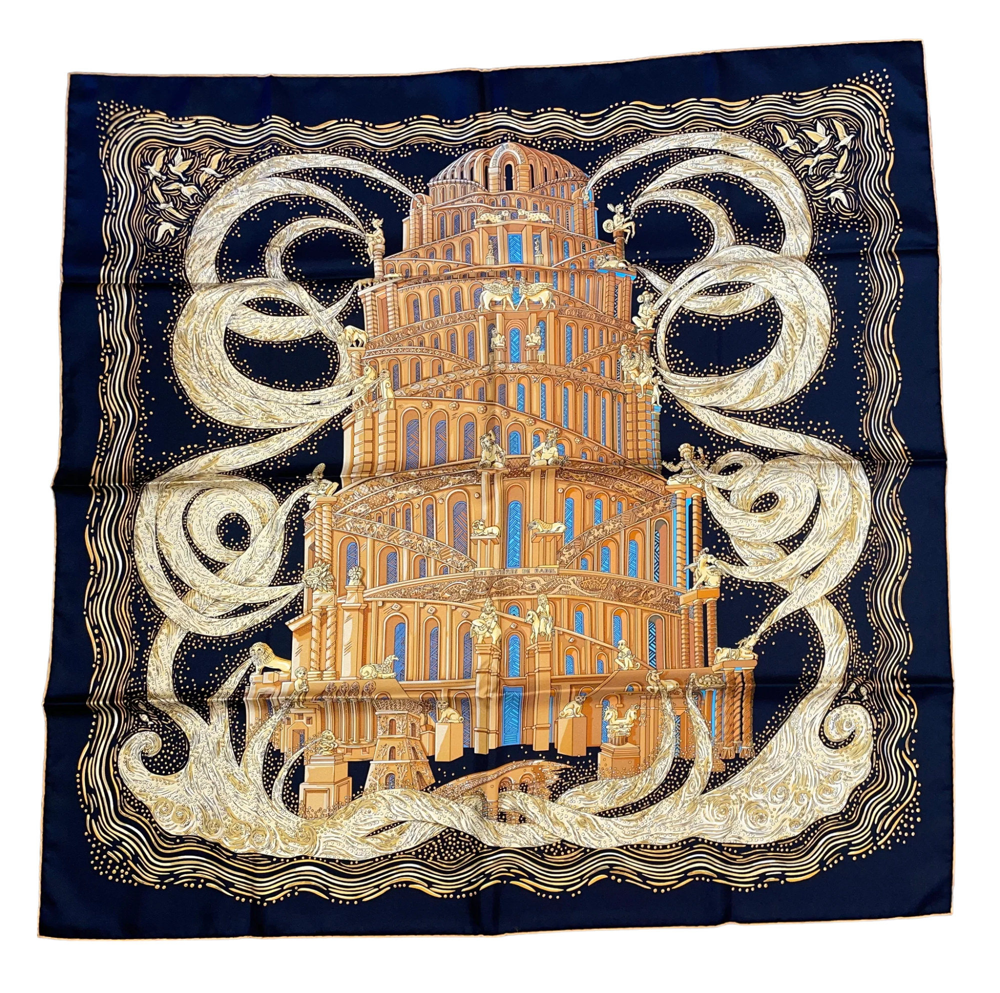 HERMES Silk Scarf 