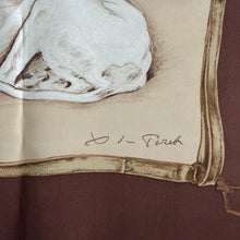 Load image into Gallery viewer, Hermes Silk Twill Scarf «Les Levriers» by Xavier de Poret.