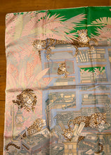 Load image into Gallery viewer, Hermes Silk Twill Double Sided Scarf Les 12 Leopards by Jin Kwon