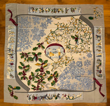 Load image into Gallery viewer, Hermes Cashmere and Silk GM Shawl “Neige d’Antan” by Cathy Latham 140