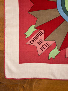 Hermes Cashmere/Silk GM Shawl “Cheval de Fete” by Jan Bajtlik 140.