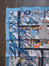 Load image into Gallery viewer, Hermes Vintage Silk Scarf «Rendez-Vous Chez Hermès» by Carine Brancowitz