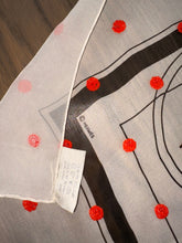 Load image into Gallery viewer, Hermes Beaded Silk Mousseline Scarf Ex Libris Au Pois Couture