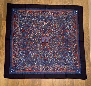 Cashmere/Silk HERMES shawl “Les Jardins D'Armenie” by Karen Petrossian 140.