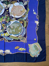 Load image into Gallery viewer, Hermes Cashmere/Silk GM Shawl “Grands Fonds” by Annie Faivre 140