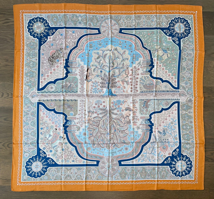 Hermes Cashmere/Silk Shawl “Aux Portes Du Palais” by Christine Henry 140