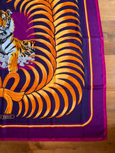 Load image into Gallery viewer, Hermes Cashmere/Silk GM Shawl “Tigre Royal” 140.
