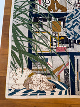 Load image into Gallery viewer, Hermes Cashmere and Silk GM Shawl «Rendez-Vous Chez Hermès» by Carine Brancowitz 140.