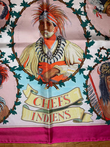 Hermes Silk Twill Scarf “Chefs Indiens” by Kermit Oliver.