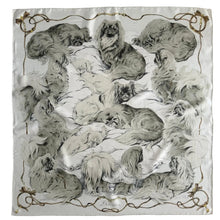 Load image into Gallery viewer, Hermes Silk Twill Scarf «Pékinois» by Xavier de Poret