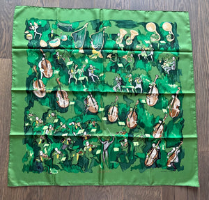 Hermes Silk Scarf “Concerto” Louis Clerc.