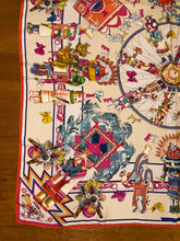 Load image into Gallery viewer, Hermes Washed Silk Scarf “Kachinas” by Kermit Oliver.