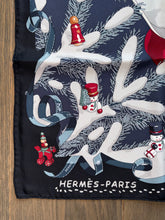 Load image into Gallery viewer, HERMÈS Silk Scarf “Noël Au 24 Faubourg” by Dimitri Rybaltchenko.