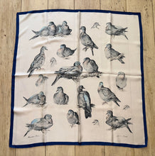 Load image into Gallery viewer, Hermes Silk Twill Scarf « Tourterelles » by Xavier de Poret.