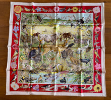 Load image into Gallery viewer, Hermes Silk Twill Scarf “La vie sauvage du Texas” by Kermit Oliver.